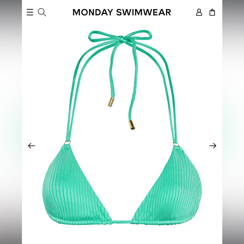 Monday Swimwear Hanalei Top in Turquoise